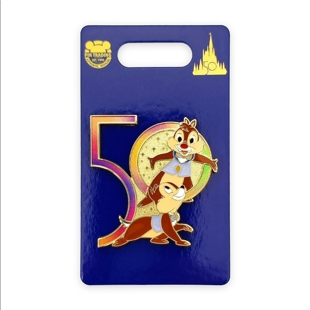 DISNEY 50th Anniversary Pin - Chip 'n Dale